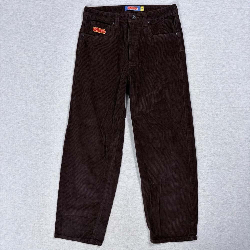 Empyre Loose Fit Brown Corduroy Relaxed Sk8 Pants Size 28